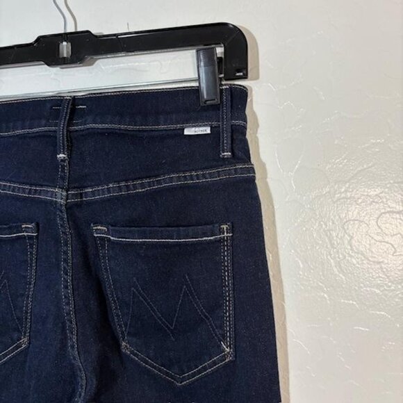 Mother Jeans Womens 26 Dark Wash The Swooner Crop Fray High Rise Made in USA - Picture 5 of 11